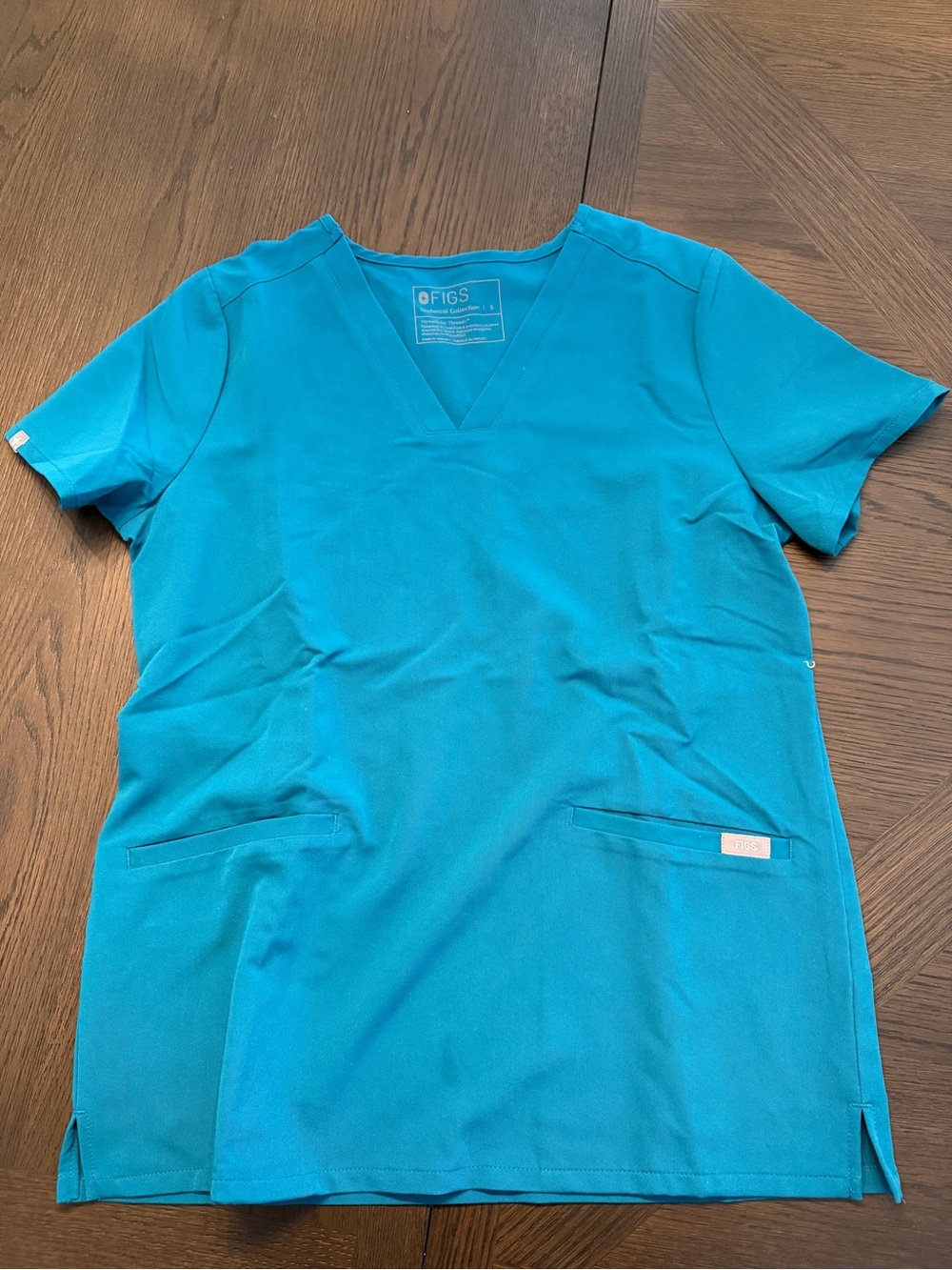 Figs Teal Casma Scrub Top